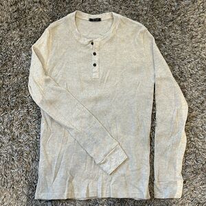 GIVON Waffle Knit thermal long sleeve shirt
